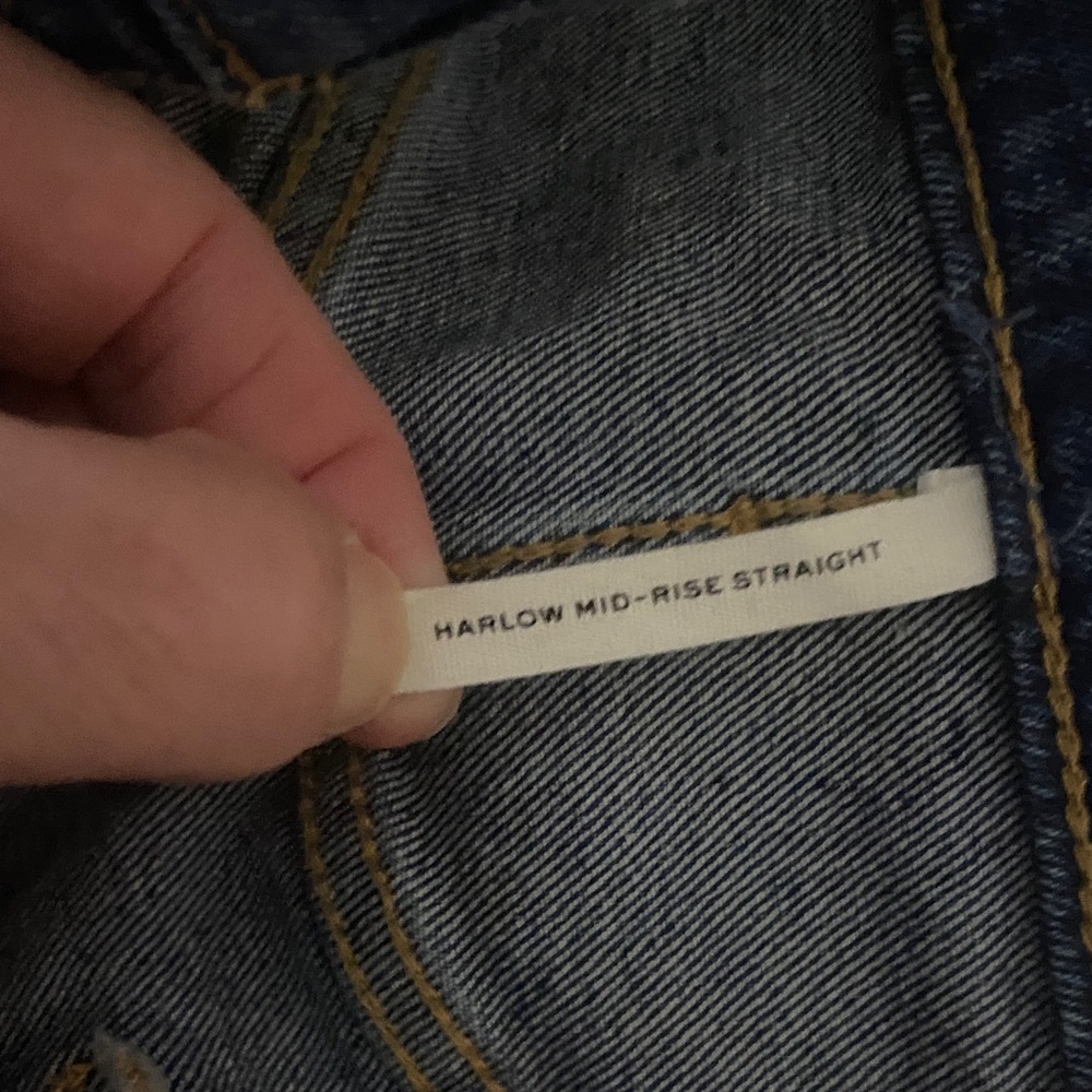 Rag & Bone Harlow Mid Rise Straight Denim - Picture 3 of 4